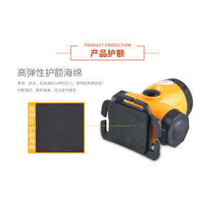 Linterna Frontal LED Recargable Black Panther 698, 2000 mAh, Impermeable, Brillo Ajustable, para Minería y Pesca - Product Image 3