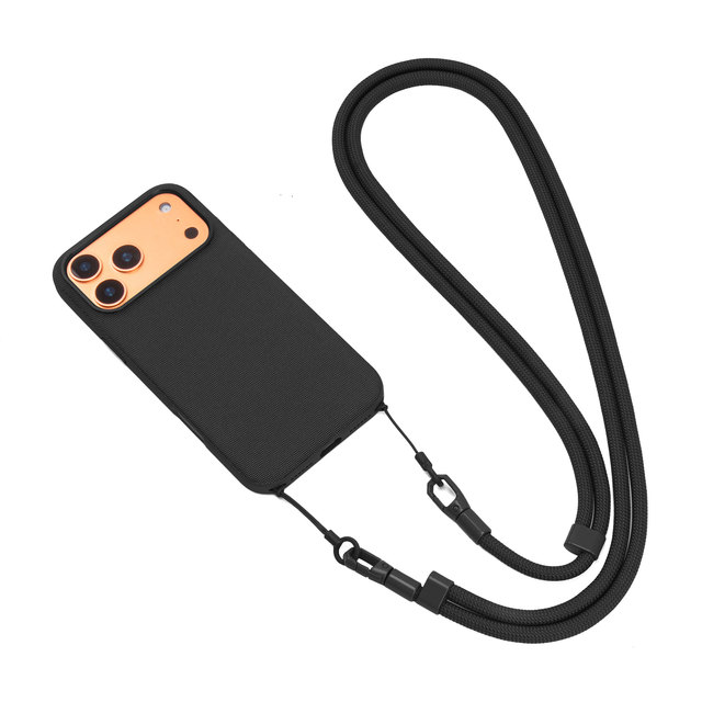 Crossbody Phone Lanyard Woven Fabric Techwoven Phone Case Custom logo for iphone 17 Pro Max Magnetic Safe Original case Strap