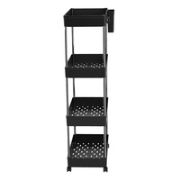 Étagère de rangement rotative multi-niveaux pour cuisine, salle de bain et toilettes, avec roulettes, chariot de rangement pour dortoir