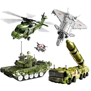 Simulado exército veículo tijolos de construção, diy, montagem, tanque, modelo, míssil, caminhão, combate, avião, ataque, helicóptero, militar, bloco, brinquedos