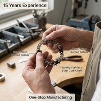 Bracelet chaîne cubaine en acier inoxydable plaqué or pour homme avec fermoir en zircon pour soirée
