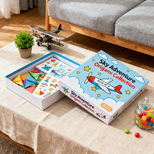 Culturalpuzzle Livre d'<span class=keywords><strong>origami</strong></span> facile pour enfants de 4 à 6 ans, plus de 30 projets simples, kit d'art de découpe de papier, jouet éducatif Montessori, animaux - Product Image 1