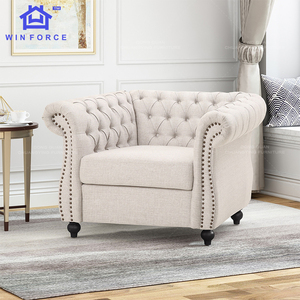 Canapé <span class=keywords><strong>Chesterfield</strong></span> en tissu velours de conception moderne, vente en gros d'usine, meubles de luxe pour chambre à coucher et salon, <span class=keywords><strong>fauteuil</strong></span> - Product Image 1
