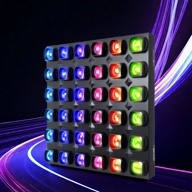 200W Matrix LED Light 36x8W RGBW 4in1 DMX 512 04 12 144CH Strobe Wash Effect Metal Housing for Concert Stage DJ Party Event