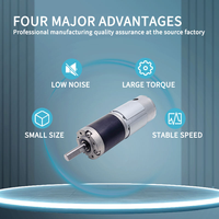 Moteur à engrenages planétaires CC avec encodeur 28 mm 395 6 V 12 V 24 V CC, moteur à balais CC réversible