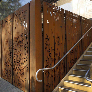 Tùy Chỉnh Cắt Laser Trang Trí Ngoài Trời Riêng Tư Nghệ Thuật Màn Hình Kim Loại Panels Corten Vườn Thép Màn Hình - Product Image 4