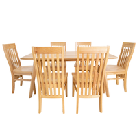 Ensemble table et chaises de salle à manger design moderne de la marque ANGELA, meubles en bois de haute qualité, pliables, 6 places, prêts à assembler, imperméables