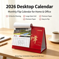 Calendriers de bureau, de table et muraux promotionnels personnalisés de haute qualité en gros, calendriers mensuels de 365 jours, calendriers en papier personnalisés pour l'Avent