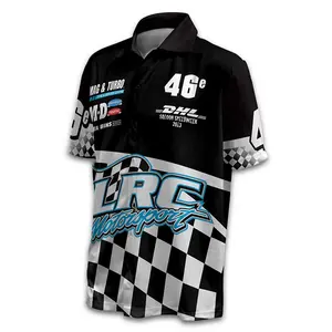 Custom High Quality Casual Racing Shirt Sublimation Motorcycle Racing T Shirt Man Team Racing Polo Shirt