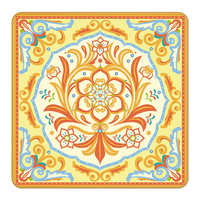 Nappe de mahjong vintage de 31,5 pouces à motif floral baroque, imprimée, douce et antidérapante pour les rassemblements intérieurs
