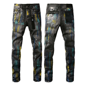 <span class=keywords><strong>Jeans</strong></span> di Marca di Lusso di Alta Qualità, <span class=keywords><strong>Jeans</strong></span> <span class=keywords><strong>Elasticizzati</strong></span> Strappati Stile Hip Hop, <span class=keywords><strong>Jeans</strong></span> Streetwear da <span class=keywords><strong>Uomo</strong></span> - Product Image 4