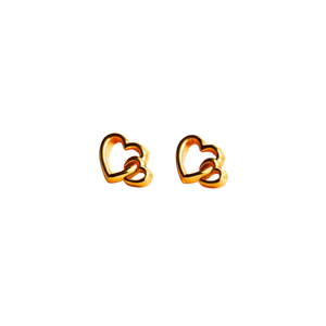 Stud Earrings Heart Shape 316L Stainless Steel PVD Gold Plating Fashion Jewelry For Women - Product Image 2