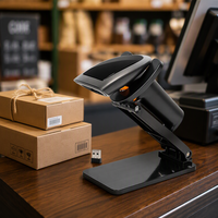 Lecteur de codes-barres 1D 2D portable BWHS-25L avec support, scanner Bluetooth 2,4 G haute vitesse pour la vente au détail, l'entrepôt et la logistique