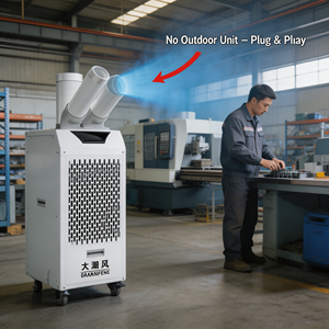 เครื่องปรับอากาศแบบตั้งพื้น 220V แบบถอดได้ 3.5KW 550m³/ชม. สำหรับสำนักงาน โกดัง ใช้ภายในอาคาร 12000 BTU ไม่มีชุดภายนอก - Product Image 1