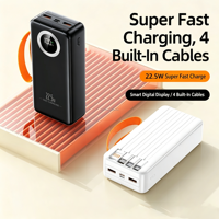 Power Bank Pengisian Cepat 50000mAh PD QC Dilengkapi Kabel Ganda Baterai Cadangan Eksternal Darurat Luar Ruangan PowerBank 50000 MAh