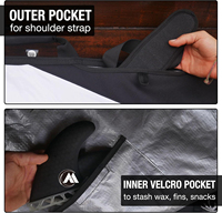 Bolsa de Lona para Tabla de Surf ODM/OEM con Cierre, Apta para Todas las Formas de Tablas de Surf, Funda Acolchada Resistente, Correa de Hombro Cómoda