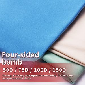 Kain Rajut Elastis Empat Arah, Elastis Mekanis, Bernapas, Tahan Air, Dicelup, Terenkripsi, untuk Baju, Pakaian Pantai, Tas - Product Image 2