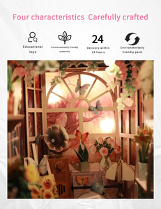 Minicity Book Nook DIY Kit 3D in miniatura Townscape lookshelf inserto all'ingrosso all'ingrosso per librerie e negozi di articoli <span class=keywords><strong>da</strong></span> regalo - Product Image 6