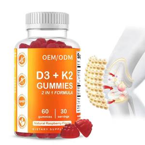 Gomas de Vitamina D3 K2 OEM, Suporte à Saúde Imune, Absorção de Cálcio e Densidade Óssea - Product Image 1