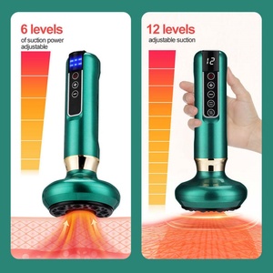 Masajeador de ventosas al vacío y raspador Gua Sha de acero inoxidable portátil con terapia de calor - Product Image 5