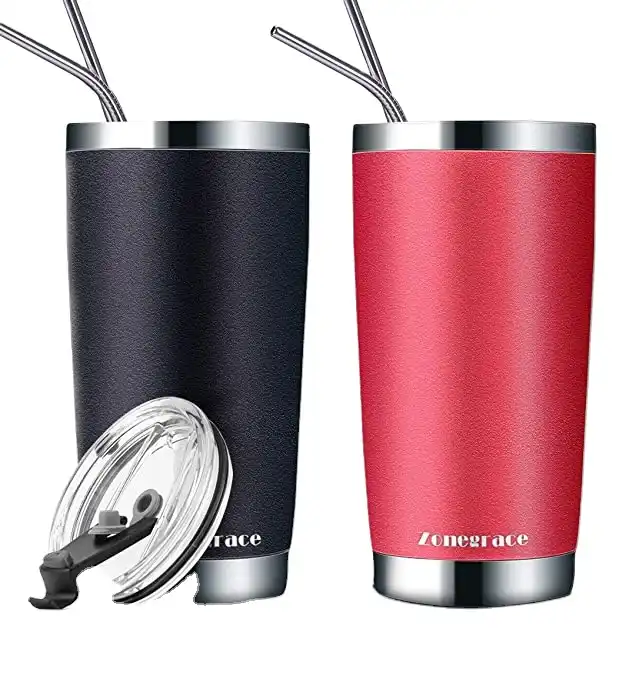 12 PC 20 oz Personalized Class of Graduating Year Stainless Steel Tumblers with Lids & Straws