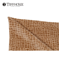 Coussin décoratif TiffHome vintage haut de gamme en velours coupé géométrique orange pour canapé, salon, hôtel, personnalisable