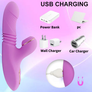 XLN Clit Sucker Vibrator G-spot <span class=keywords><strong>Dildo</strong></span> Stotende Clitoris Stimulator Zuigen voor Vrouwen Volwassen Speelgoed USB Oplaadbaar Waterdicht - Product Image 3