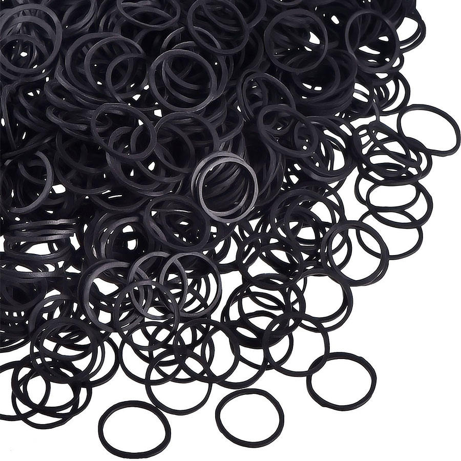 Mini Black Elastic Rubber Band Soft Elastic Hair Rubberbands for Kids Headband Hair Band Accessories