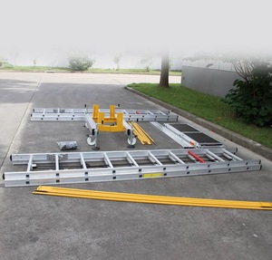 Échafaudage télescopique en aluminium 230 kg 3,3 m 4,4 m 5,5 m 6,1 m 8,2 m Plateforme de travail Échafaudage industriel léger pliable - Product Image 4