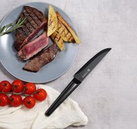 Offre Spéciale Couteau à steak à bord dentelé de cuisine en acier inoxydable ultra tranchant de 4.5 pouces Couteaux à steak à manche creux