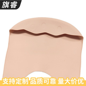 Silicone Baby Bib Light Brown Arc Type Waterproof For 0-12 Months - Product Image 4