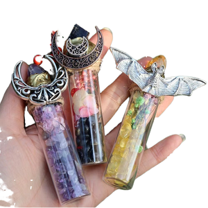 Botella de Deseos Mágica con Piedras de Amatista Trituradas, Cristales y Virutas de Cristal, Venta al por Mayor - Product Image 1