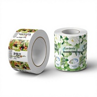 Rouleau d'étiquettes adhésives imprimées UV personnalisées, autocollant en papier synthétique pour les informations sur les aliments et les boissons, avec différentes formes