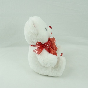 Decoración de San Valentín para Bodas, Oso de Peluche Relleno con Corazón Rojo, Juguete de Peluche Suave con Relleno de Algodón PP, Tamaños Personalizados - Product Image 3