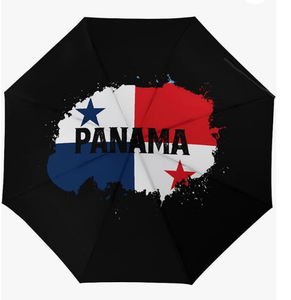 Parapluie drapeau du <span class=keywords><strong>Panama</strong></span>, parapluie automatique imperméable pour l'extérieur, avec bouton d'ouverture et de fermeture automatiques, revêtement anti-UV - Product Image 2