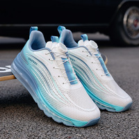 Baskets respirantes en maille sportive, style décontracté pour la marche, avec amorti pour la course et système de laçage rapide à molette souple