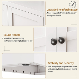 Cao trắng hiện đại freestanding đựng thức ăn tủ <span class=keywords><strong>4</strong></span>-cửa lưu trữ nội cho bệnh viện sử dụng phòng ăn văn phòng vật liệu thép - Product Image 4