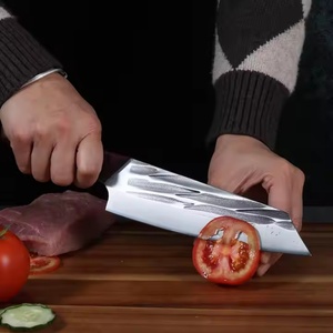 Couteau de cuisine de haute qualité, couteau de chef, couteau à découper, couteau de cuisine en acier inoxydable forgé avec manche en bois coloré - Product Image 4