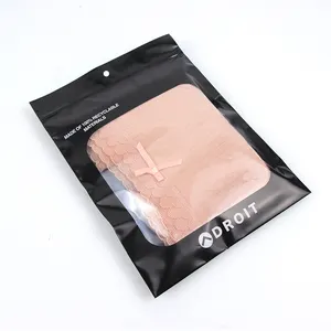 Custom logo printed eco friendly ziplock Clear garment black packaging bag with zipper clothes PE Clothing plastic bags