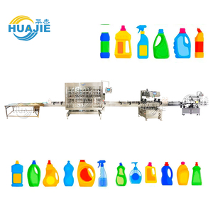 Huajie tự động Máy rót chai dầu gội đầu tự động điền máy đóng nắp ghi nhãn bao bì PLC + Màn hình cảm ứng - Product Image 6