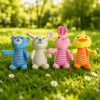 Jouets en peluche interactifs et couineurs pour chiots, en coton et PP, personnalisables en grande quantité, avec fonctions de nettoyage des dents et sons de mâchage populaires