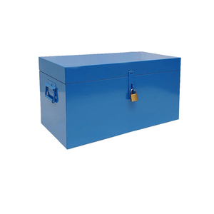 Professional Metal Trunk Organizers Home Decorative Set of 2 Storage Steel Metal Trunk Box