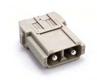 Connecteur rectangulaire en aluminium robuste pour applications électriques, 40A 500V, mâle, ≤3mΩ, plaqué argent