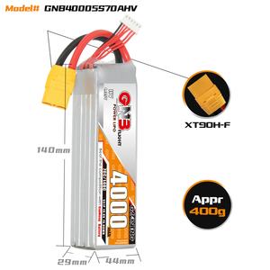 GNB GAONENG LiHV 4000mah 5S 19V 70C 140C XT90 RC LiPo Battery for RC Car Drone RC <b>Boat</b> Soft Pack - Product Image 3