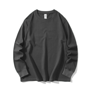 <span class=keywords><strong>Camiseta</strong></span> de <span class=keywords><strong>manga</strong></span> <span class=keywords><strong>larga</strong></span> con <span class=keywords><strong>hombros</strong></span> descubiertos de algodón pesado de 280g, cuello redondo, Color sólido, ropa de Otoño de <span class=keywords><strong>manga</strong></span> <span class=keywords><strong>larga</strong></span> - Product Image 2