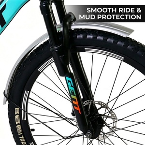 Bicicleta de Montaña Híbrida de 26 Pulgadas con Cuadro de Aleación de Aluminio, Bicicleta Urbana para Desplazamientos con Canasta Delantera, Portaequipajes Trasero y <span class=keywords><strong>Guardabarros</strong></span> Completos - Product Image 6