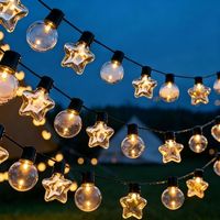 Guirlande lumineuse LED solaire extérieure haute luminosité 5,2 m étanche IP44 pour l'ambiance de la cour