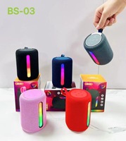 Haut-parleur portable rechargeable sans fil Bluetooth 5.3 pour fêtes en extérieur avec LED RGB, 6,5 W, autonomie de 3 à 5 heures, subwoofer, FM, TF