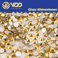 Strass en verre VDD 125 Sun Shine SS4-SS50, cristaux à dos plat, pierres scintillantes pour la décoration d'ongles et les loisirs créatifs DIY