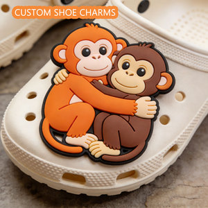 Nouvelles breloques <span class=keywords><strong>de</strong></span> chaussures en forme <span class=keywords><strong>de</strong></span> singe, design personnalisé, logo en PVC, décorations <span class=keywords><strong>de</strong></span> chaussures personnalisées, breloques <span class=keywords><strong>de</strong></span> chaussures sur mesure - Product Image 1